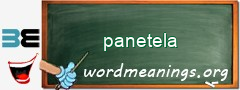 WordMeaning blackboard for panetela